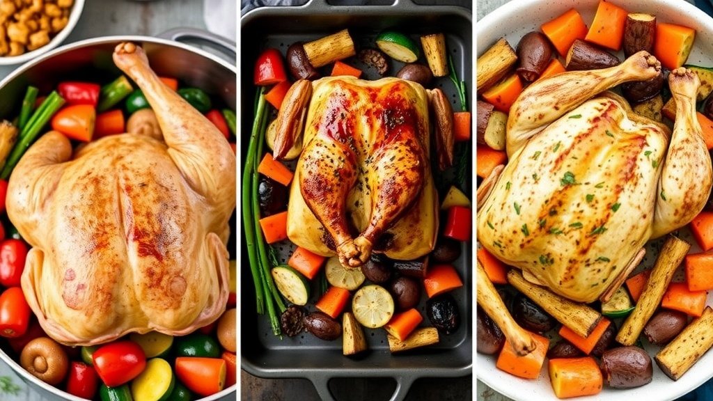 3 Roasted Chicken with Roasted Vegetables