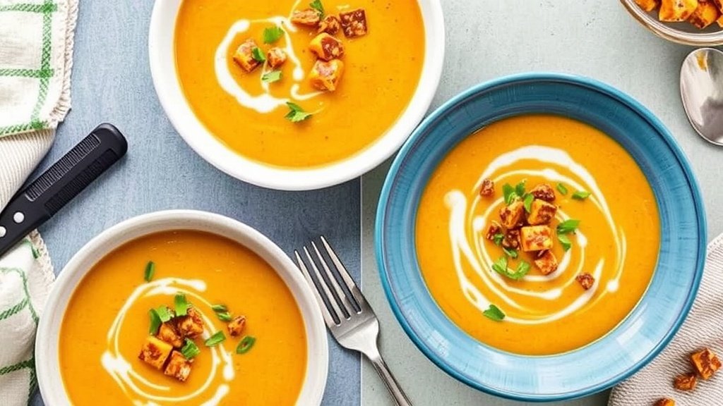 3 Bowels Sweet Potato Soup