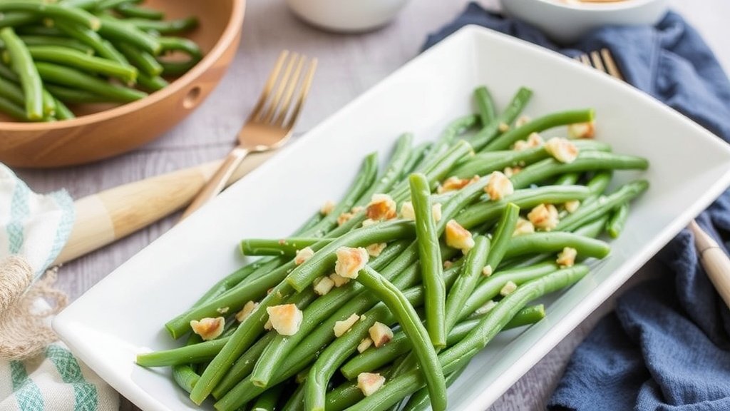 Dish of green beans